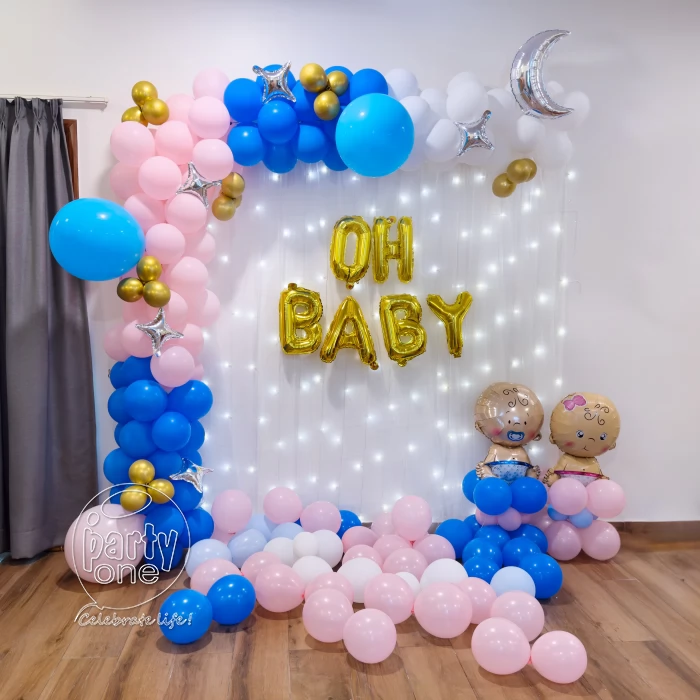 decorations Oh Baby Pink and Blue Baby Shower Decor